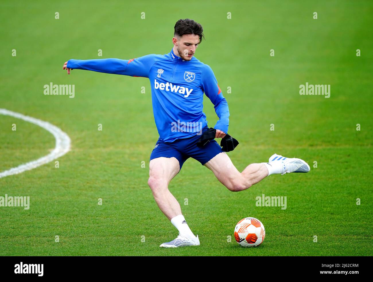 West Ham United's Declan Rice during a training session at Rush Green