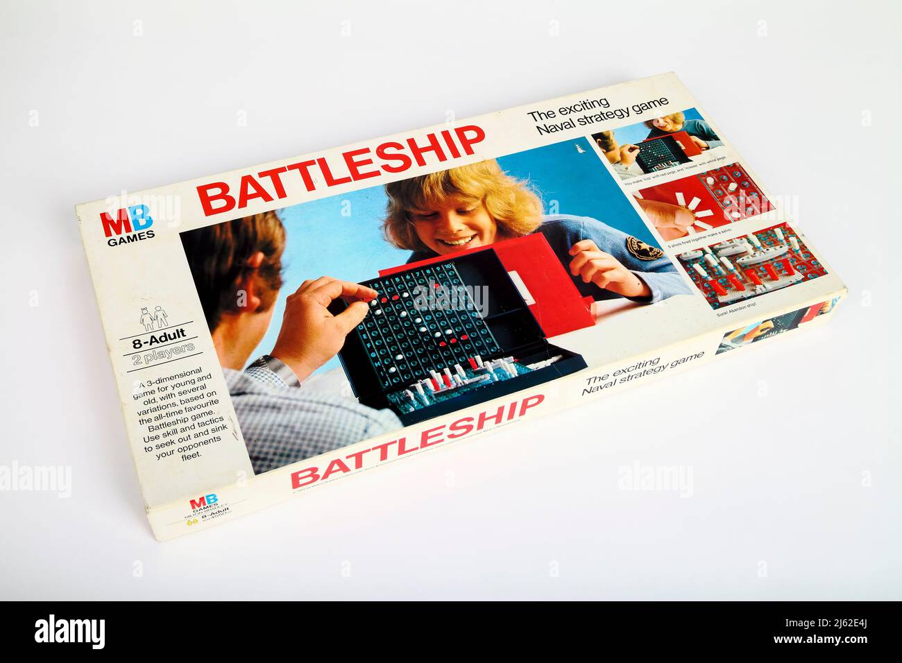 Mb Games Battleship tactical naval war strategy game for two players Stock Photo