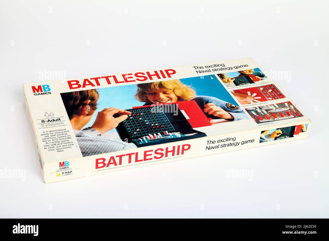 Mb Games Battleship tactical naval war strategy game for two players Stock Photo