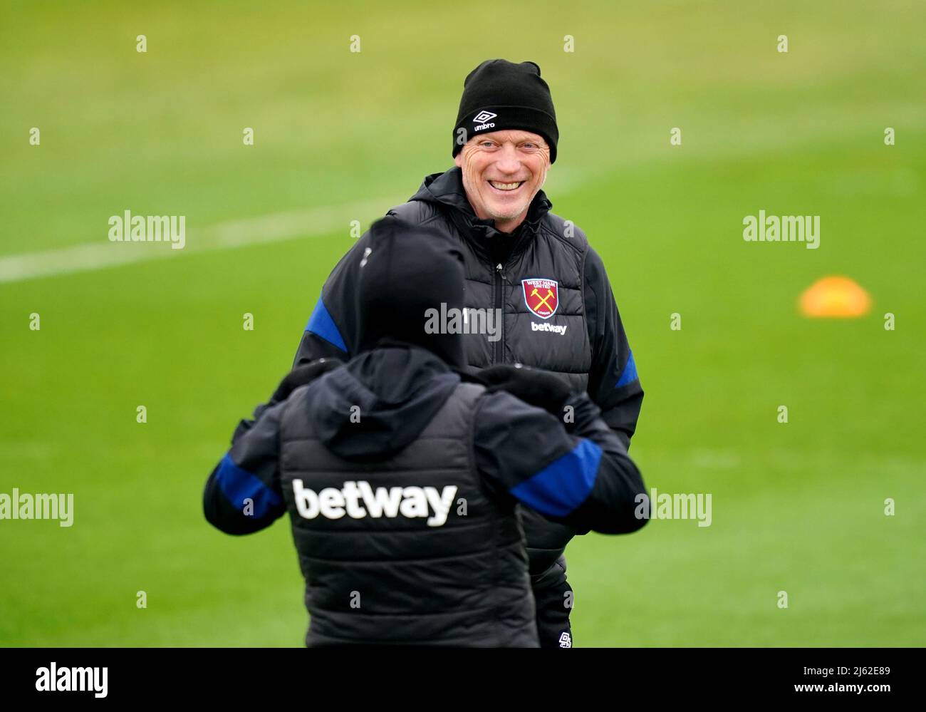 West Ham United manager David Moyes during a training session at Rush