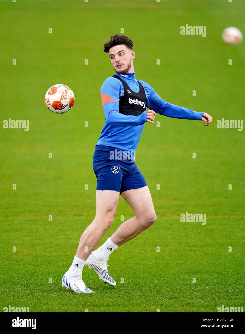 West Ham United's Declan Rice during a training session at Rush Green