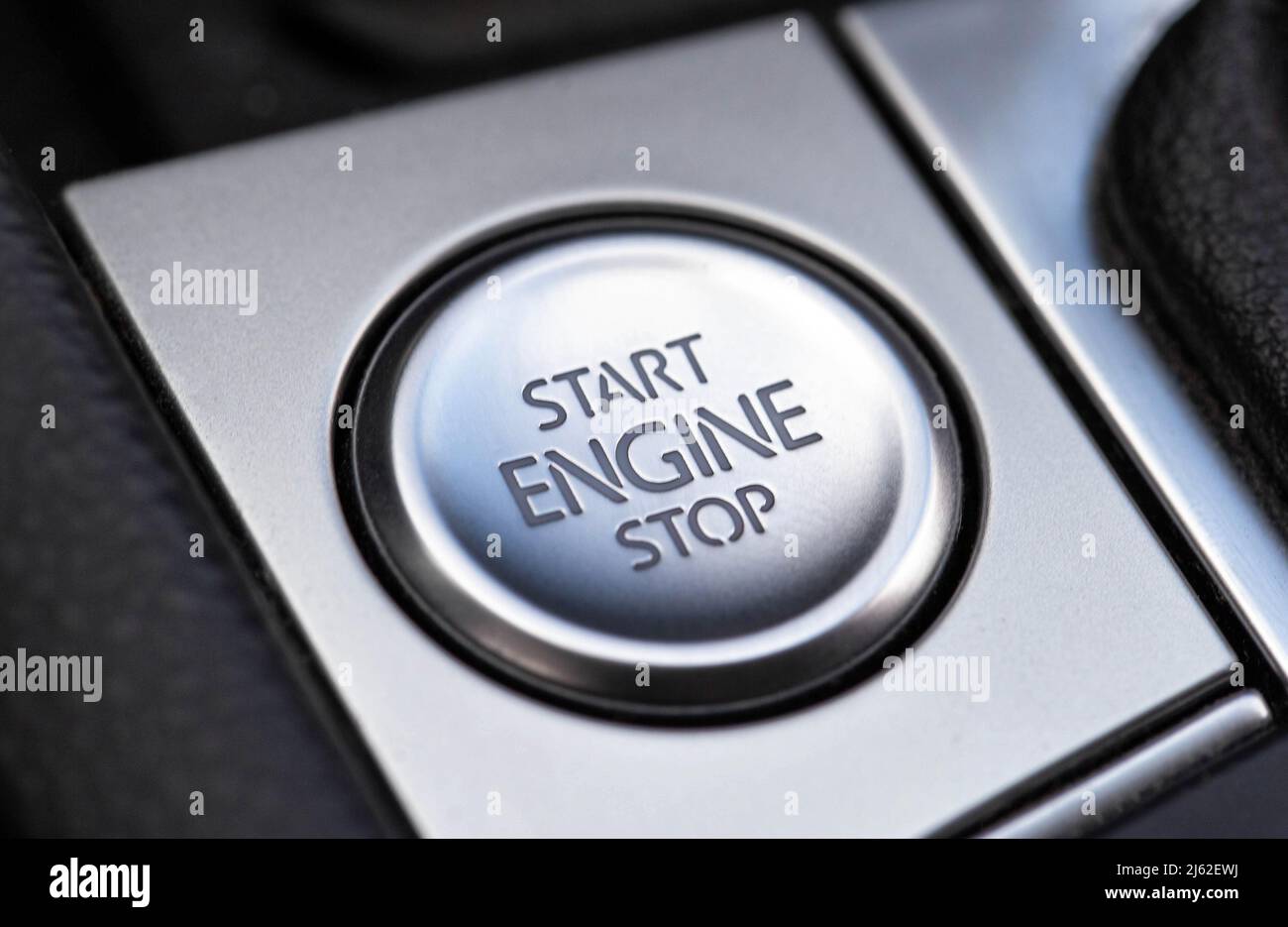 modern car engine start button, closeup Stock Photo Alamy