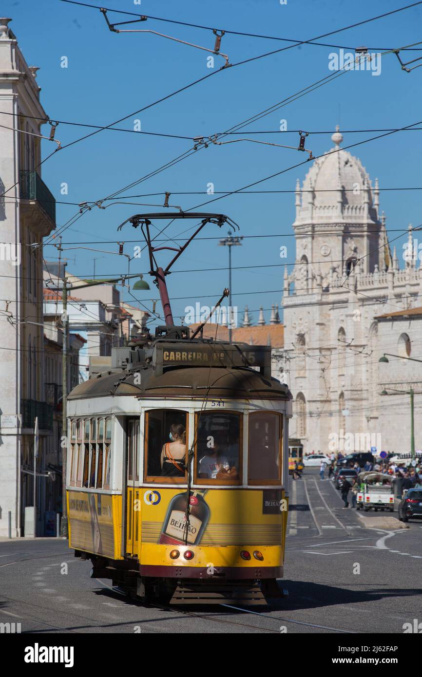 Lisbon Tram Stock Photo