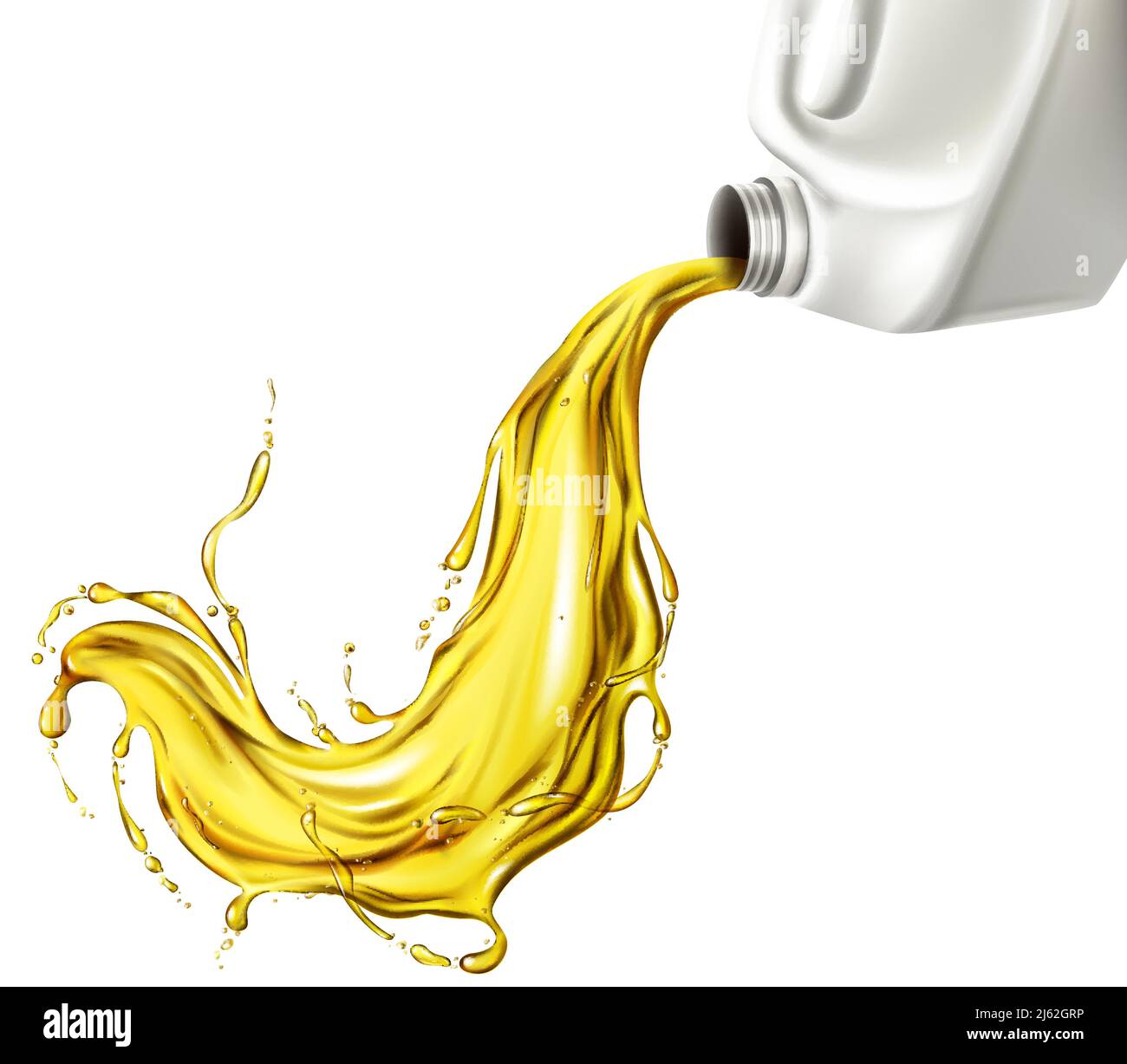 Engine synthetic or mineral oil, car lubricant spilling with splash