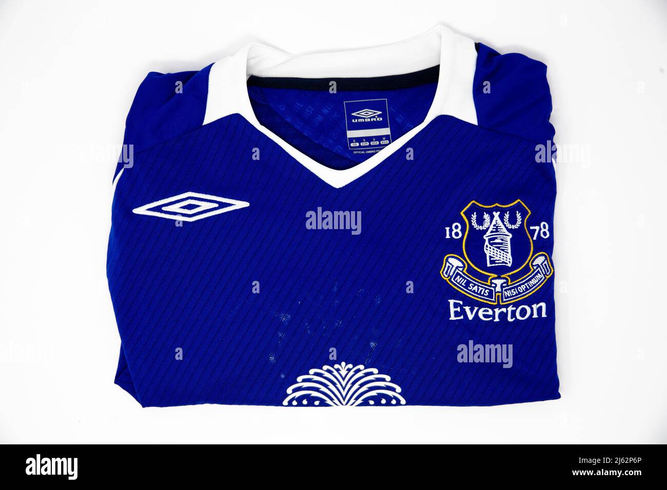 Everton Umbro Football Shirt Stock Photo