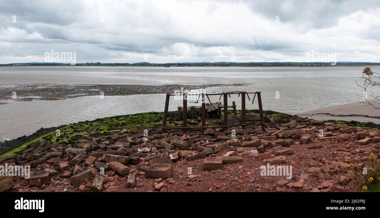 Around the UK Bowness on Solway, Solway Firth, Cumbria Stock Photo