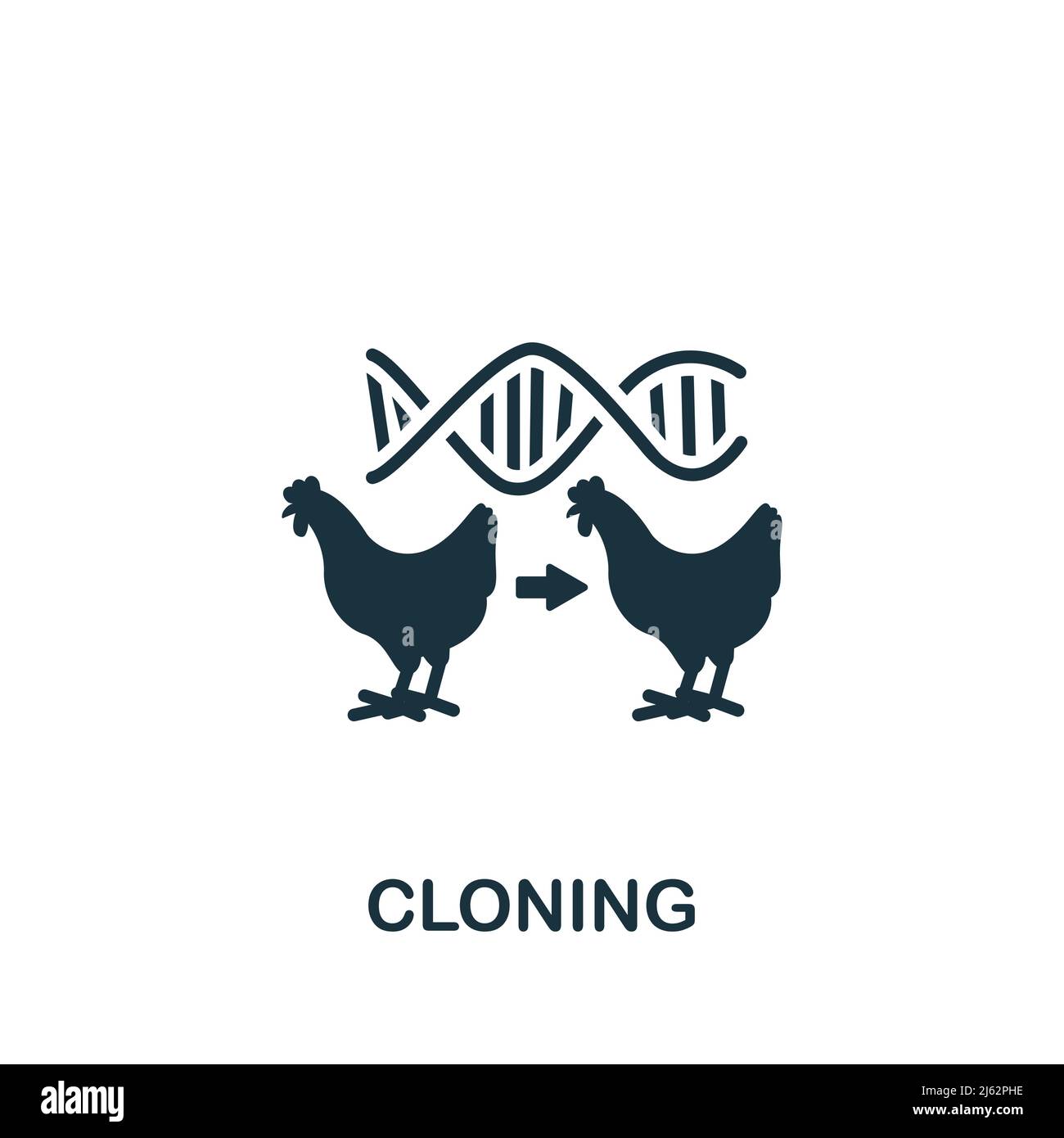 Cloning icon. Simple line element bioengineering symbol for templates ...