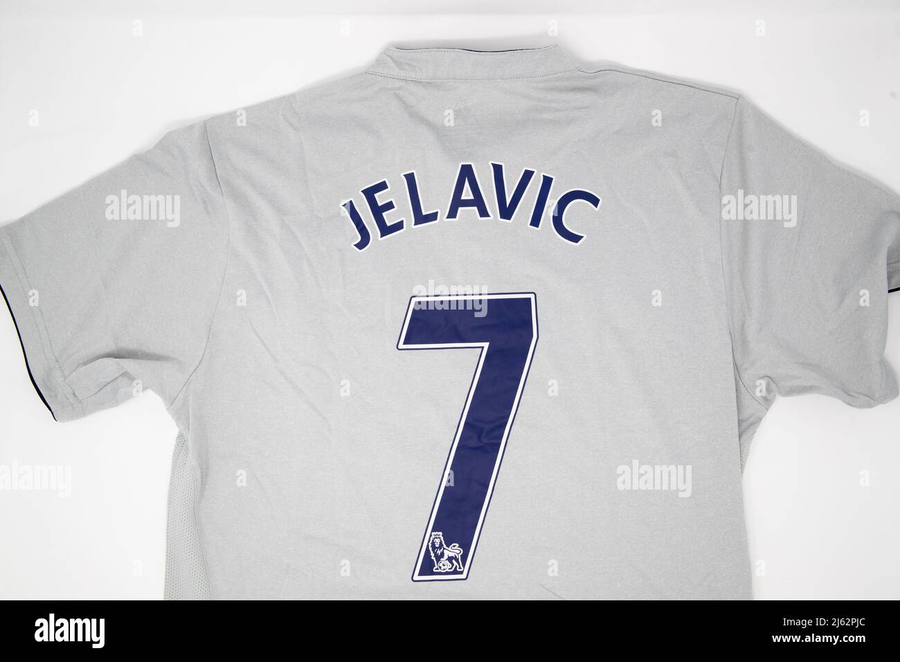 Jelavic 7 on the reverse of a White football shirt Stock Photo