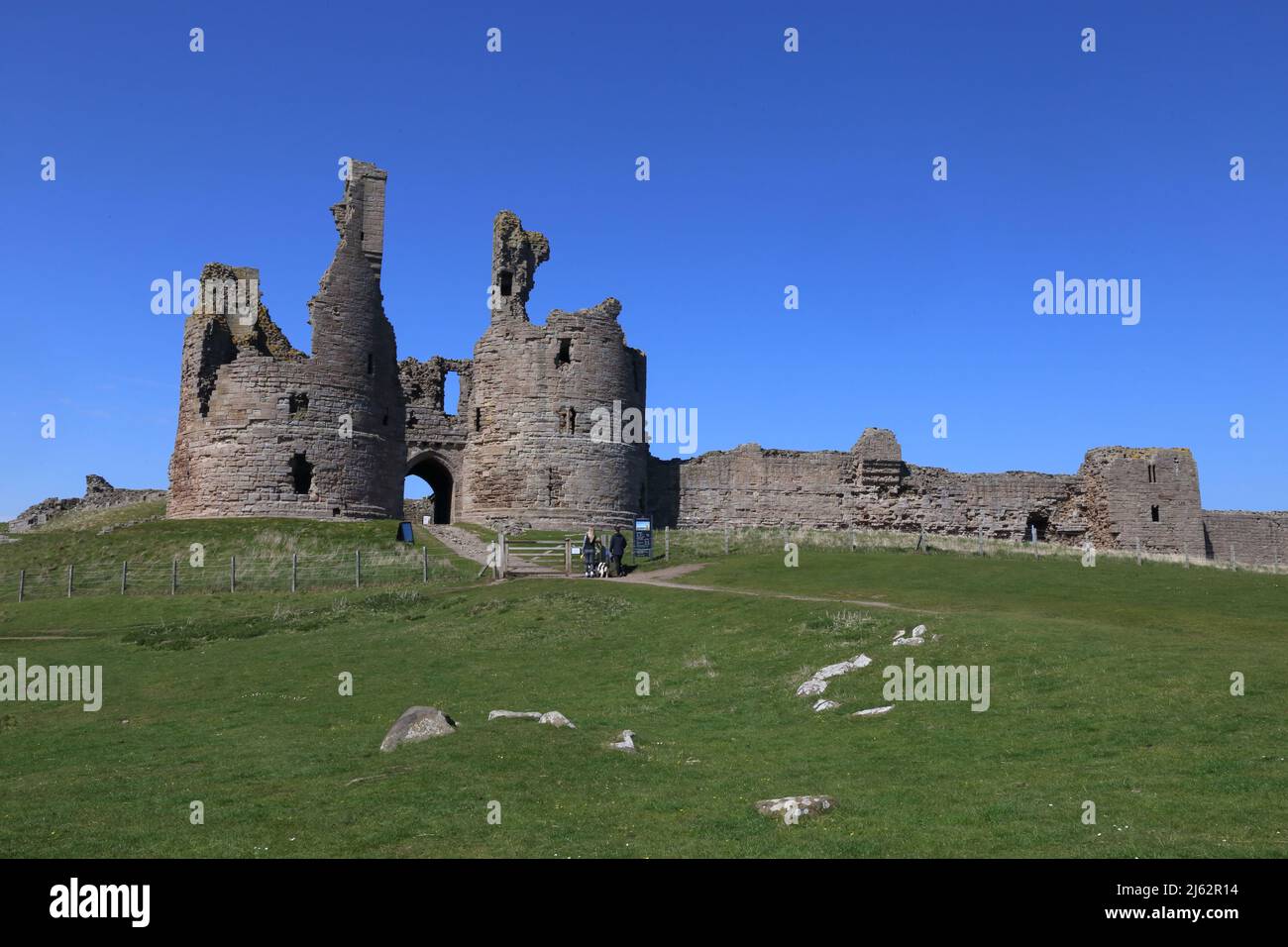 Dunstanburgh Castle, Northumberland. Stock Photo