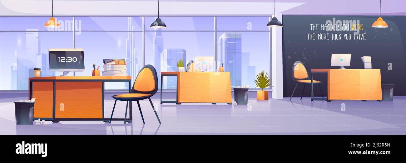 Modern office interior. Business workplace, open space room for ...