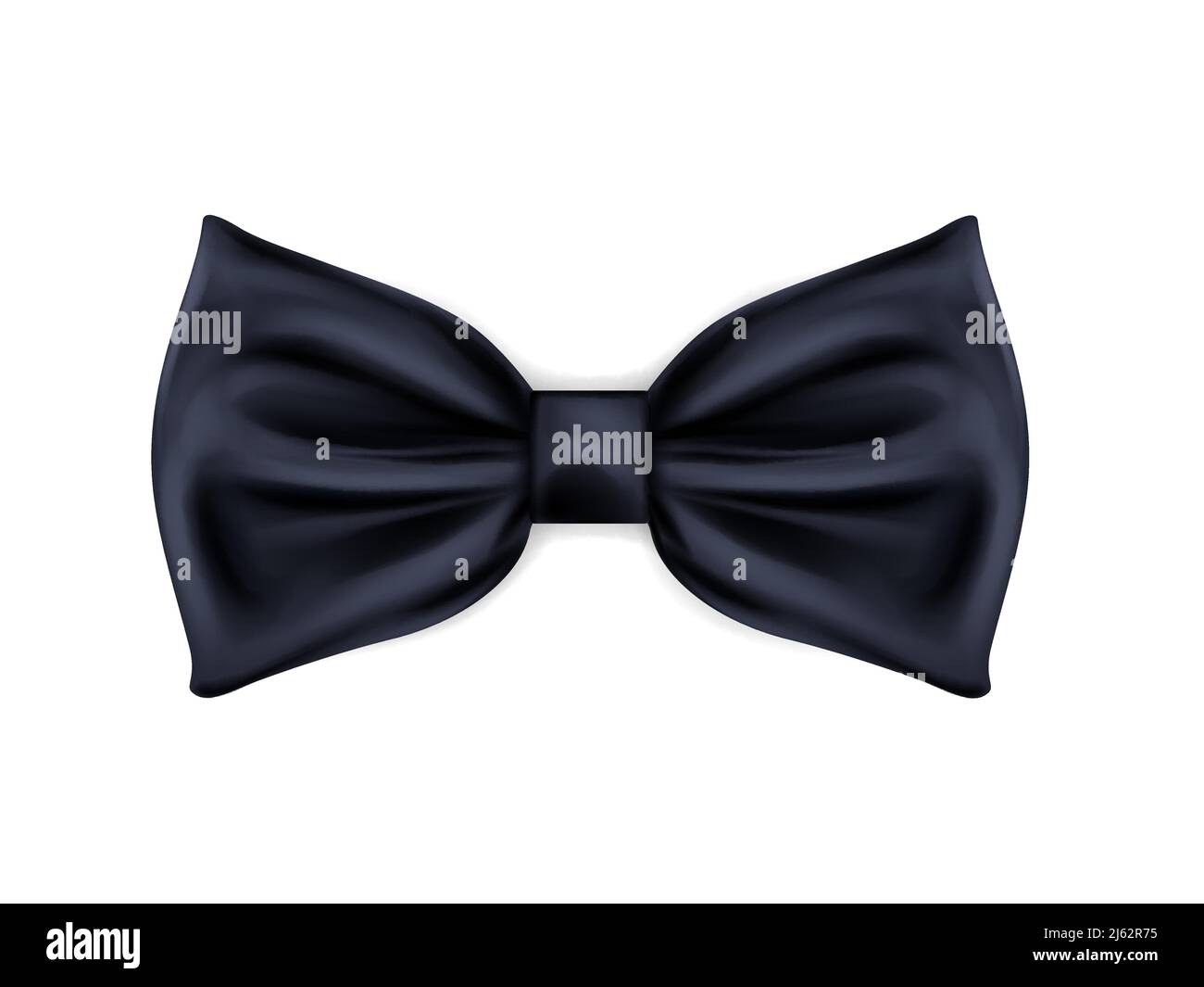 Black bow tie realistic vector icon isolated on white background. Men