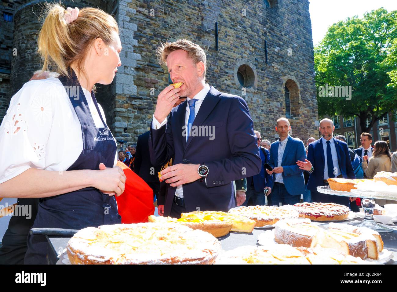 Prince PieterChristiaan of the Netherlands celebrating the King's 55th