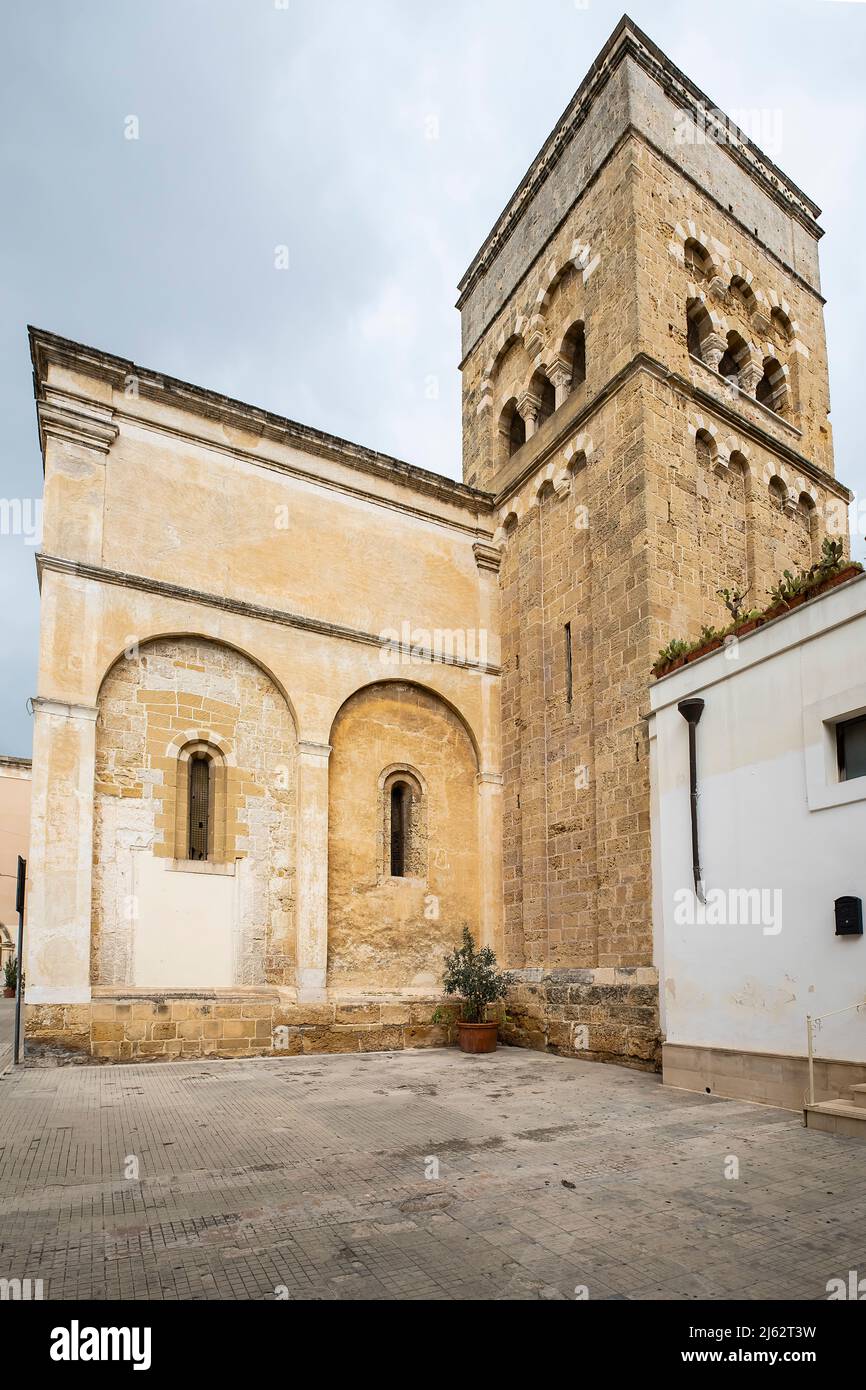 St. Benedict's Church. Today only the tower and the cloister remain of St. Benedict's monastic complex. Built between the xith and XIIth century. Stock Photo