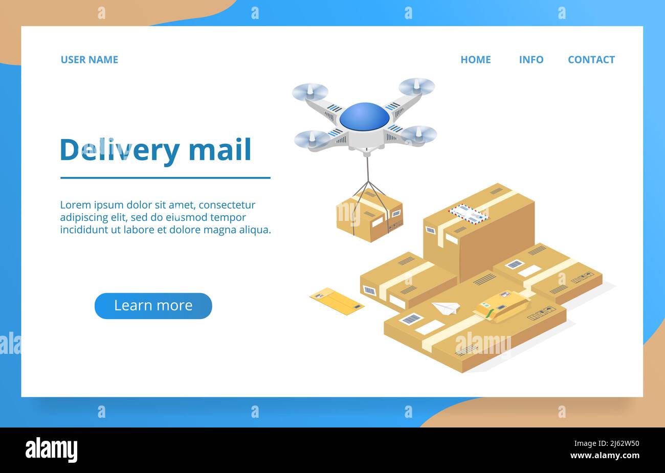 Drone delivery service banner hi-res stock photography and images - Alamy