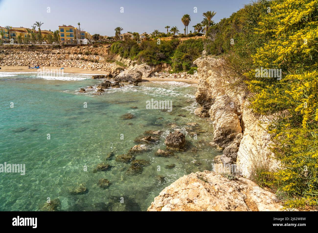 Malama Beach in Paralimni, Zypern, Europa  |  Malama  Beach in Paralimni, Cyprus, Europe Stock Photo