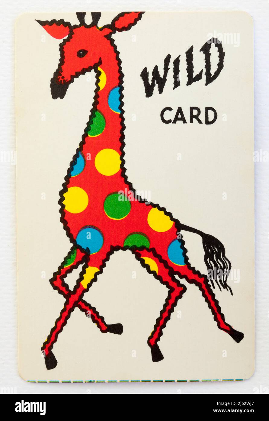Wild Card from pack of Spots and Stripes Playing Card Game Stock Photo