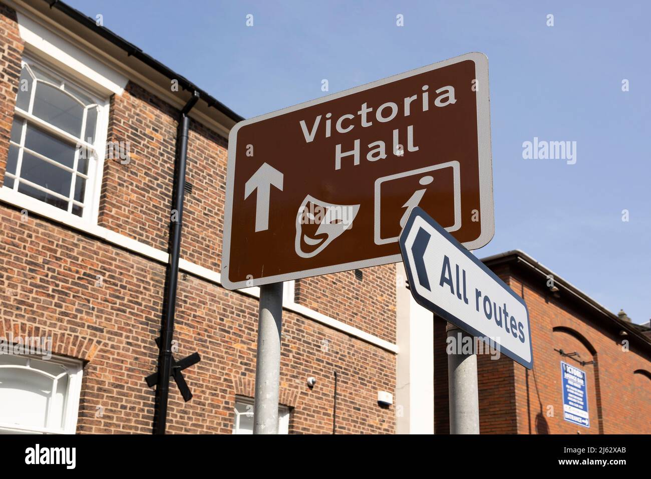 Hanley-Stoke-on-Trent, Staffordshire-United Kingdom April 21,2022 Victoria hall Hanley opened in 1888 it is a concert hall Stock Photo