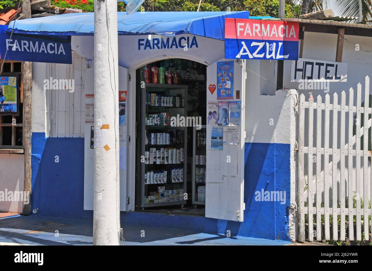 pharmacy, Puerto Ayora, Galapagos, Ecuador Stock Photo