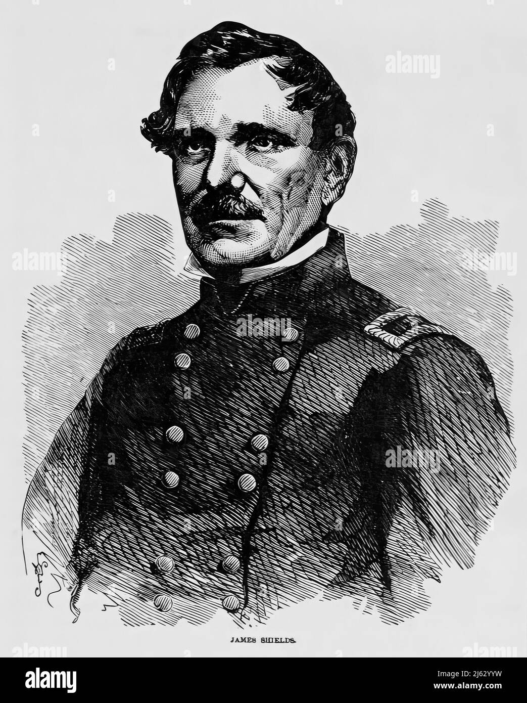 Portrait of James Shields, Union Army General in the American Civil War ...