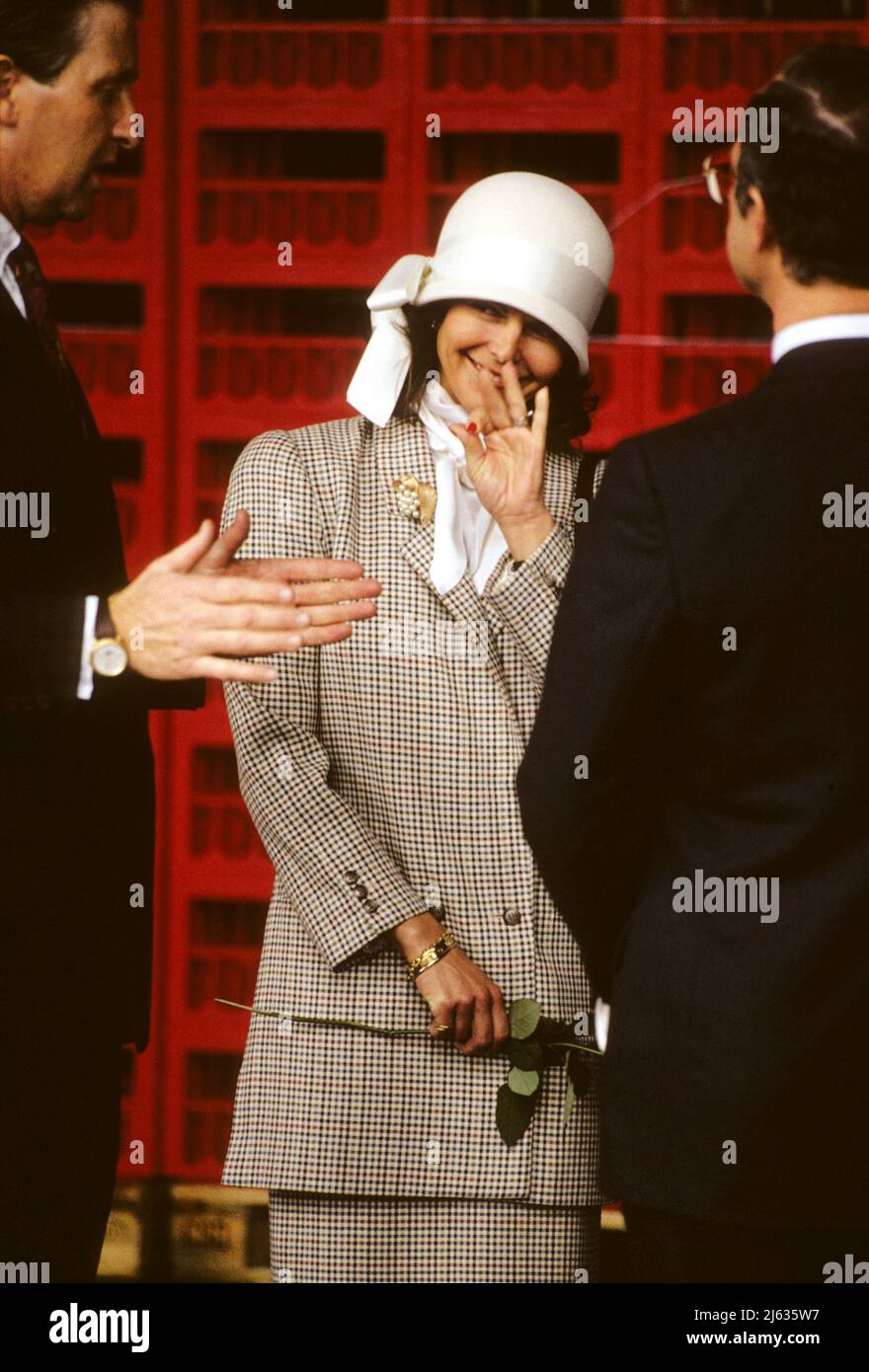 QUEEN SILVIA of Sweden during Official State visit to Soviet union 1978 Stock Photo