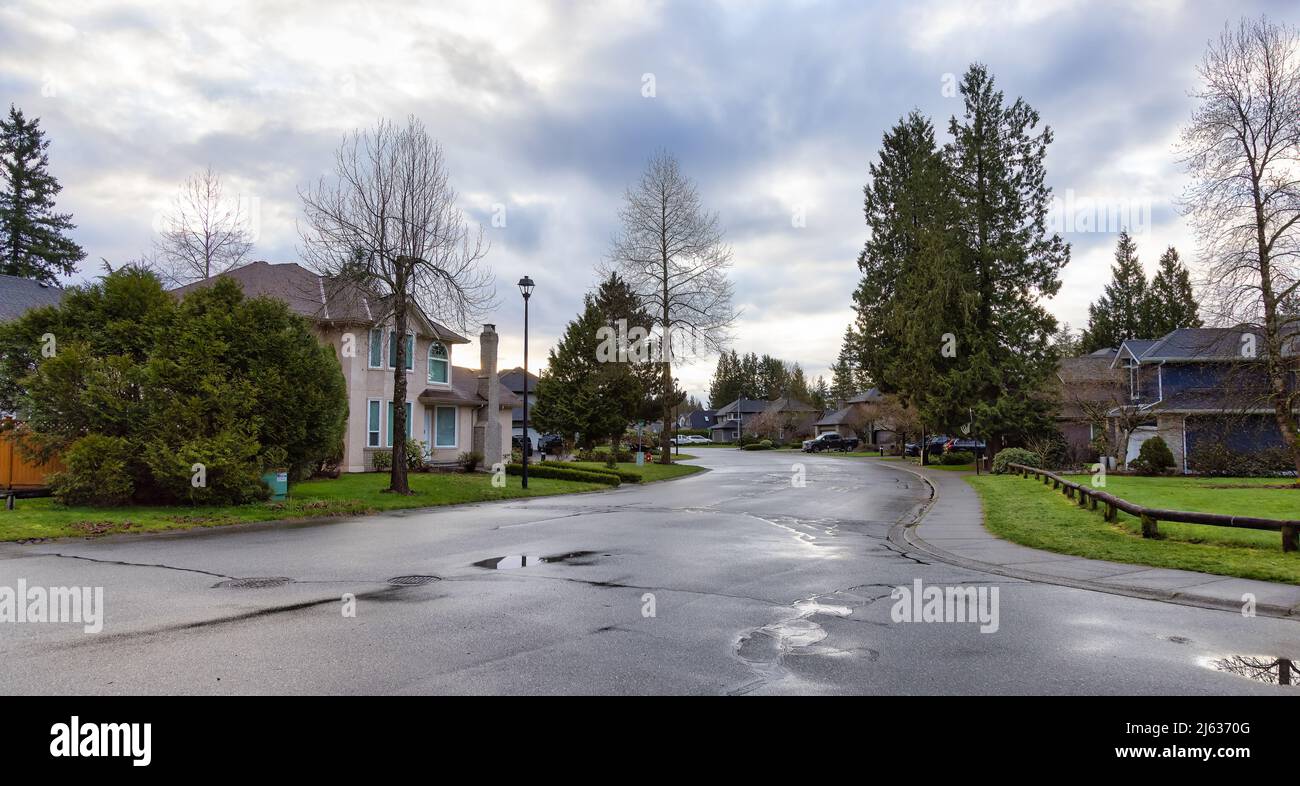 Fraser Heights, Surrey, Greater Vancouver, BC, Canada. Street view in