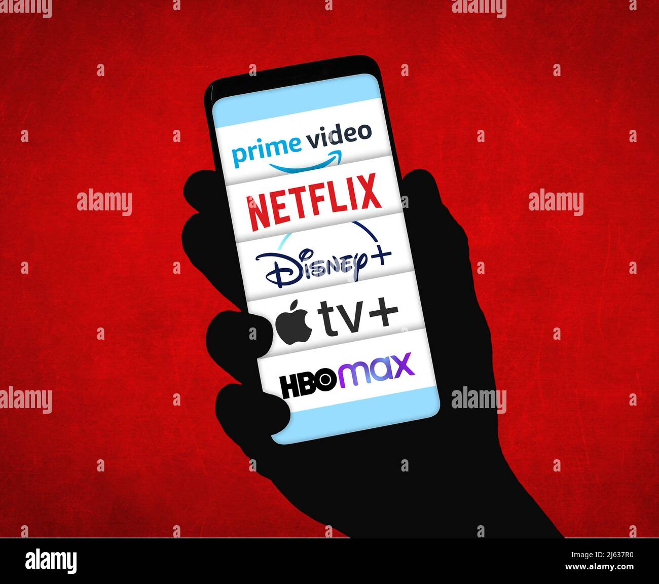 video on demand - biggest streaming services Stock Photo