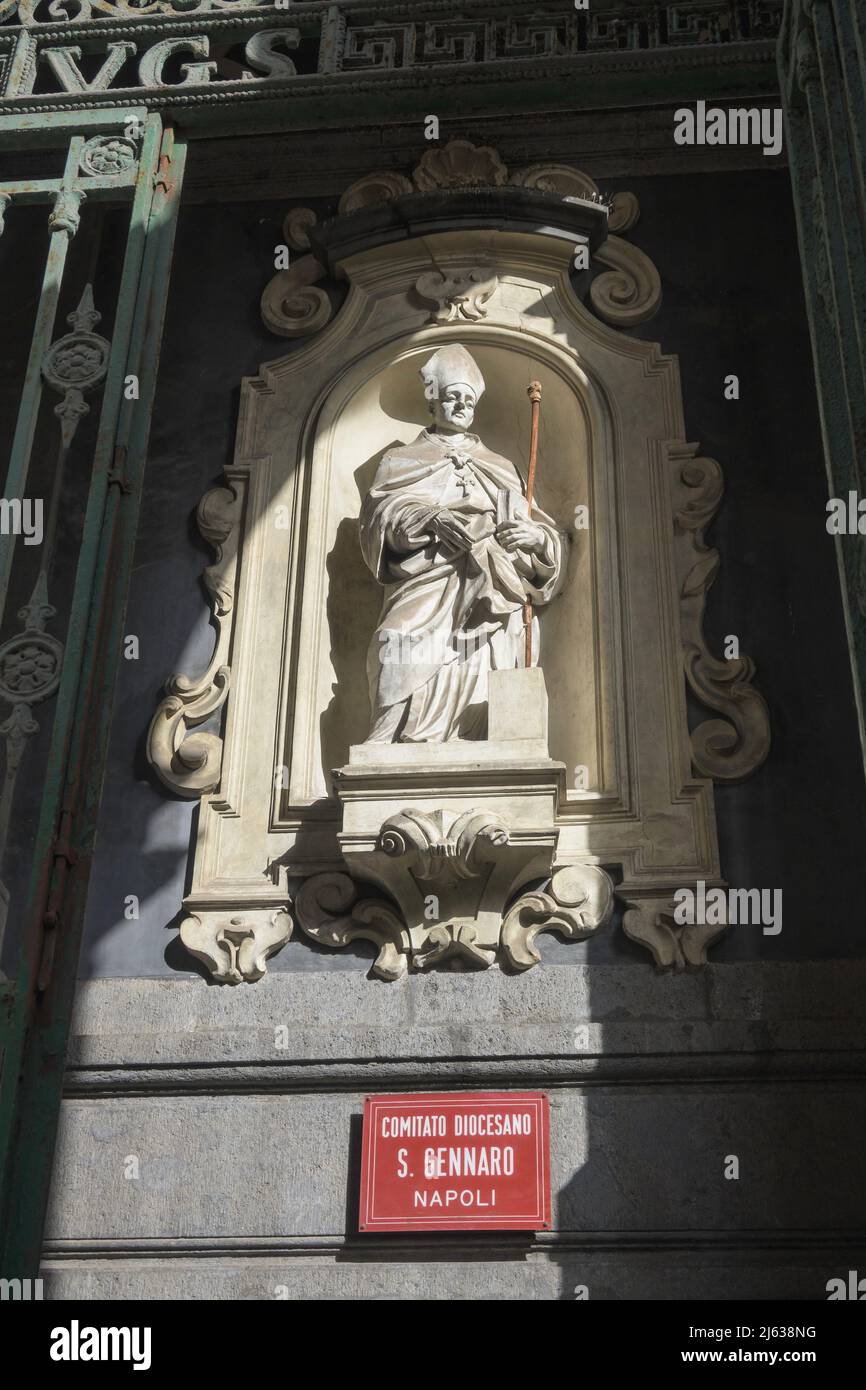 Statue of San Gennaro Naples Italy Stock Photo