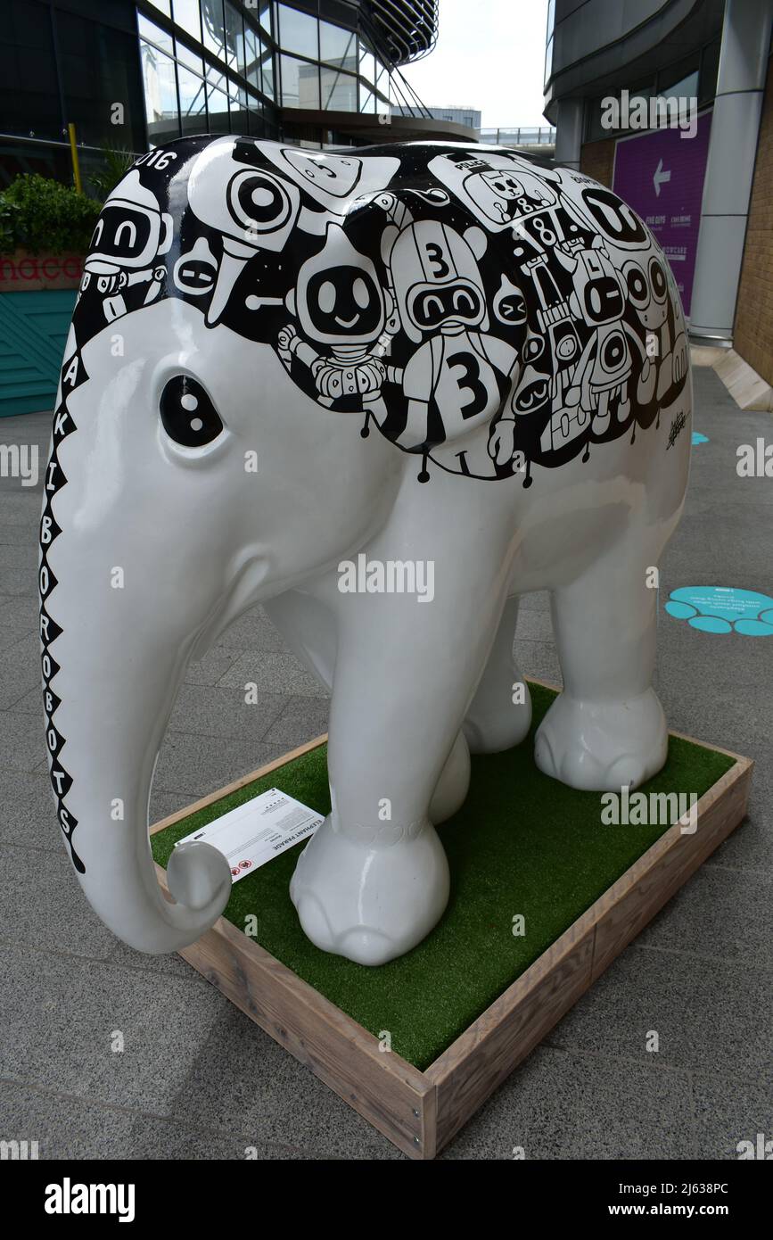 Painted And Decorated Elephants As Part Of The Elephant Parade 2021