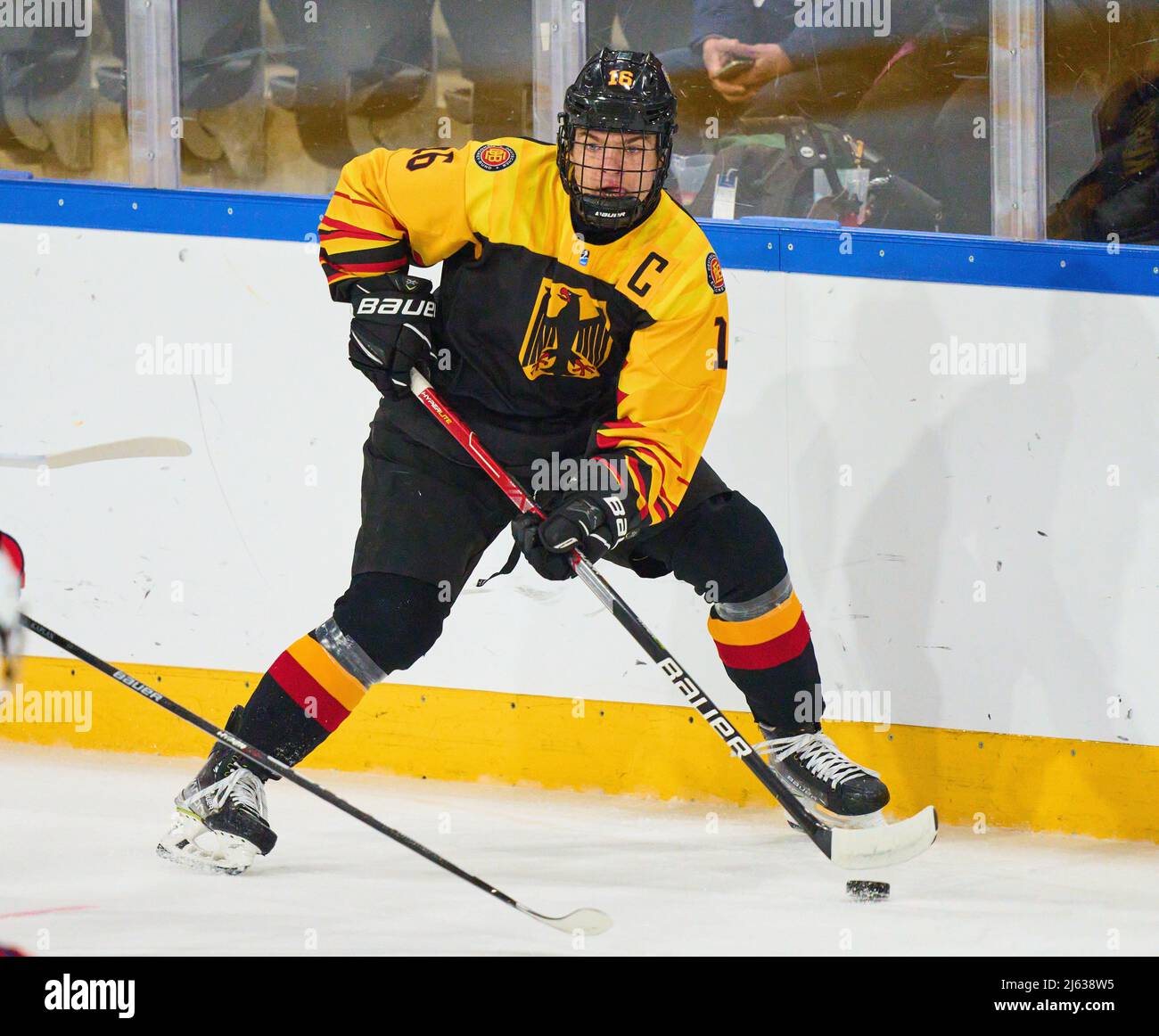 Landshut Germany 26th April 22 Roman Kechter Deb U18 Nr 16 In The Match Germany Usa 2 10 Iihf U18 Junior Ice Hockey World Championships Group A In Landshut Germany Apr 26