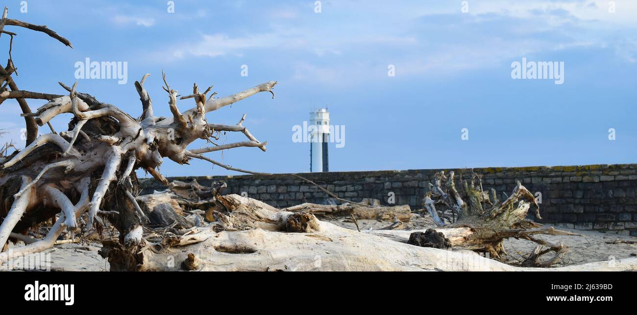 Phare, Tour des signaux (Anglet, Sud-ouest France) Stock Photo