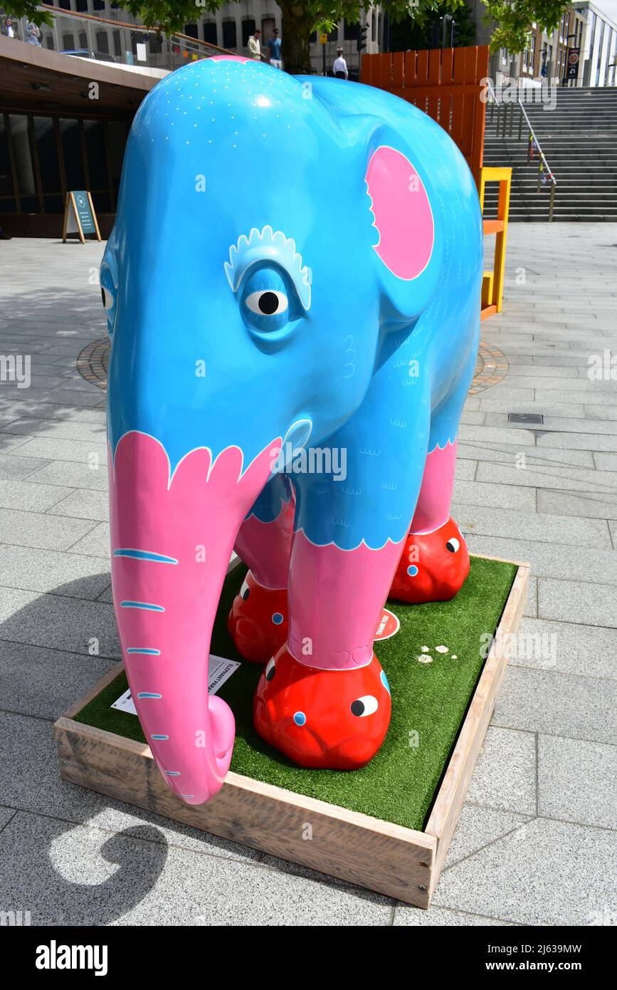 Painted And Decorated Elephants As Part Of The Elephant Parade 2021
