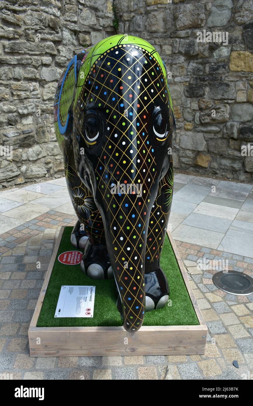 Painted And Decorated Elephants As Part Of The Elephant Parade 2021