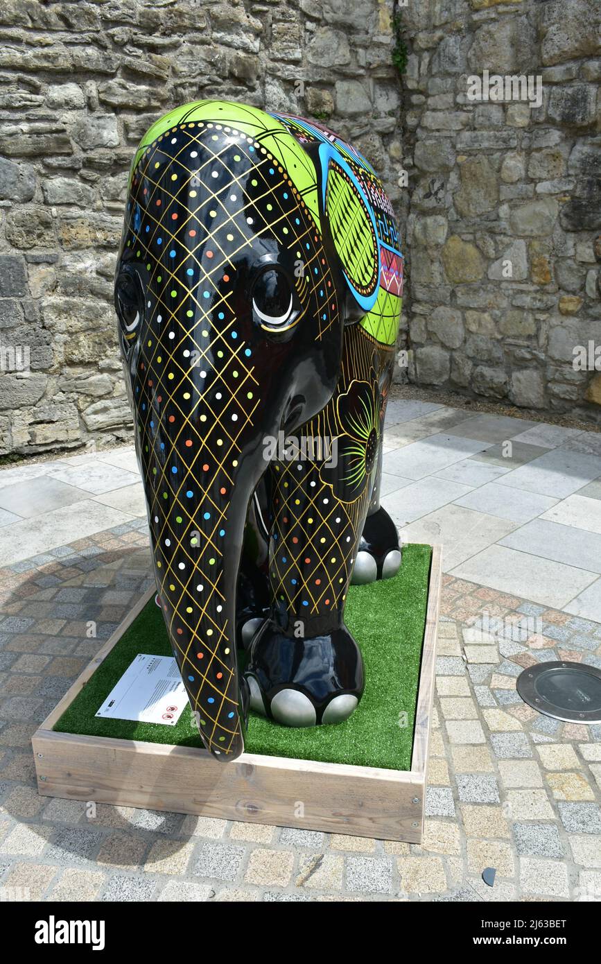 Painted And Decorated Elephants As Part Of The Elephant Parade 2021