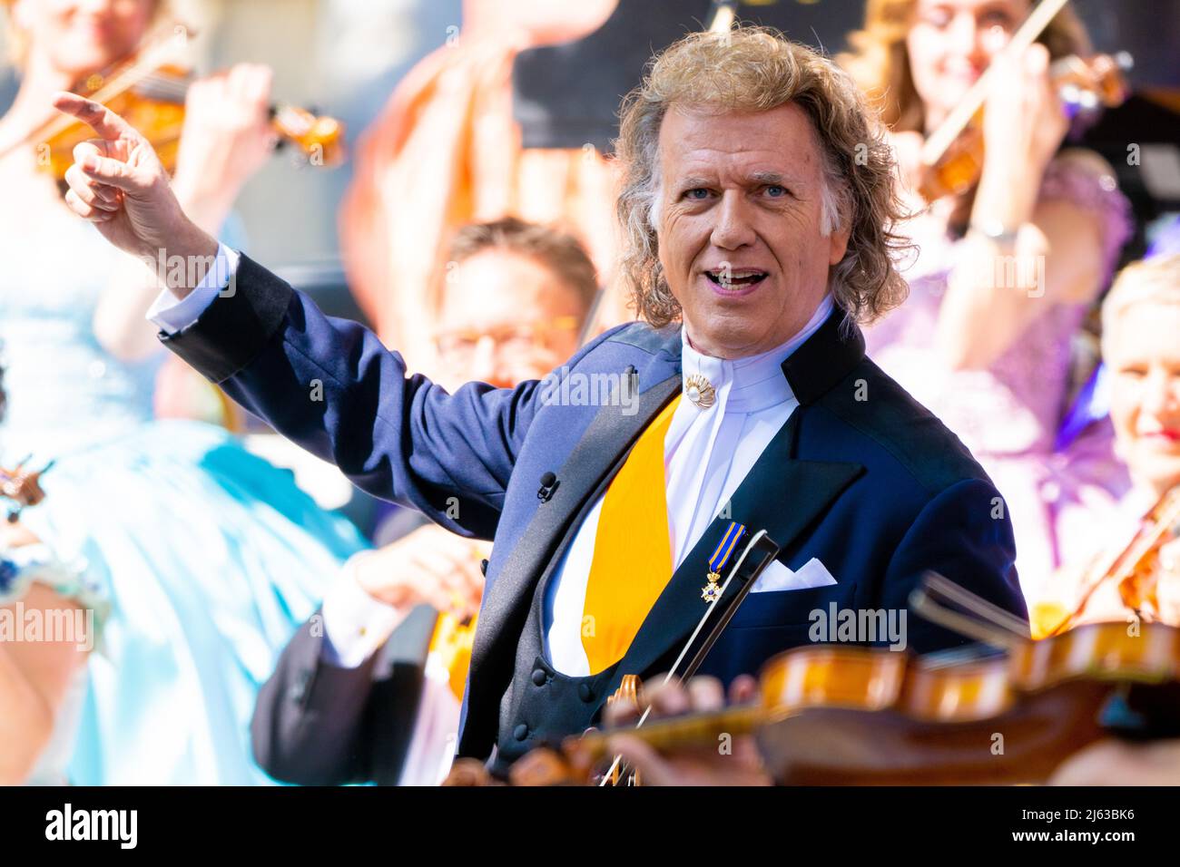 Andre Rieu celebrating the King's 55th birthday during King’s Day ...