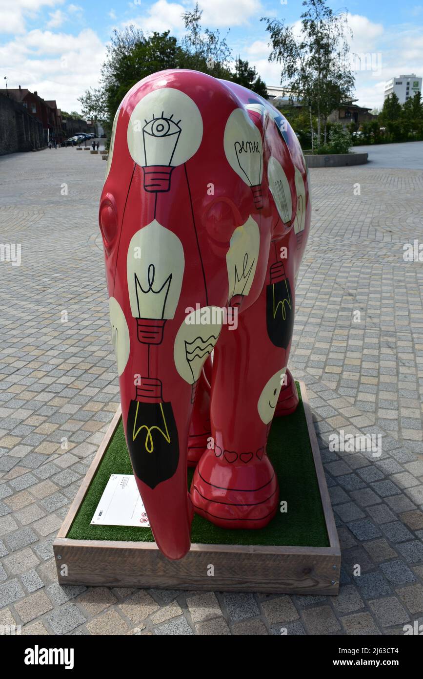 Painted And Decorated Elephants As Part Of The Elephant Parade 2021