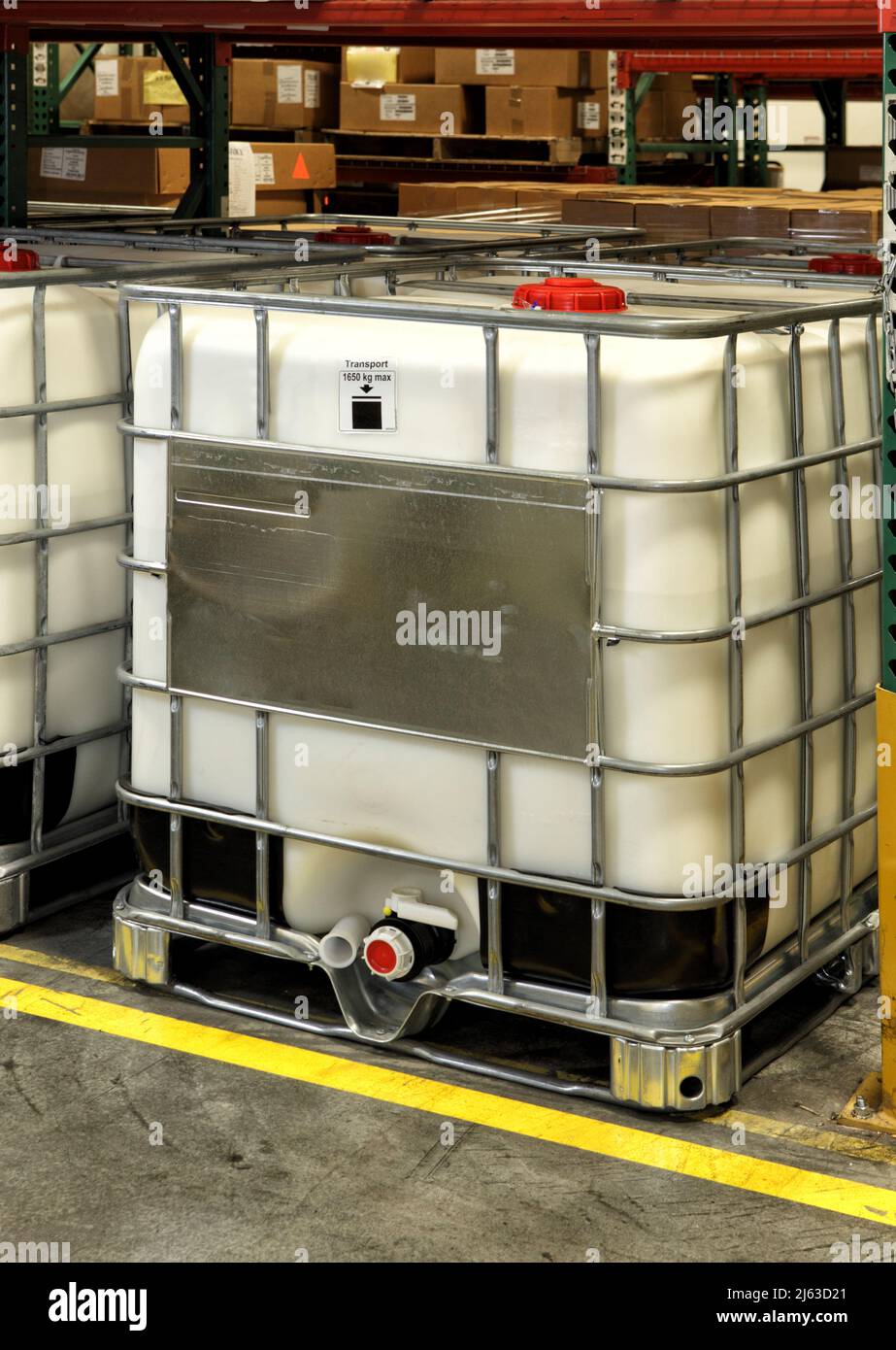 Bulk fluid shipping container steel hires stock photography and images