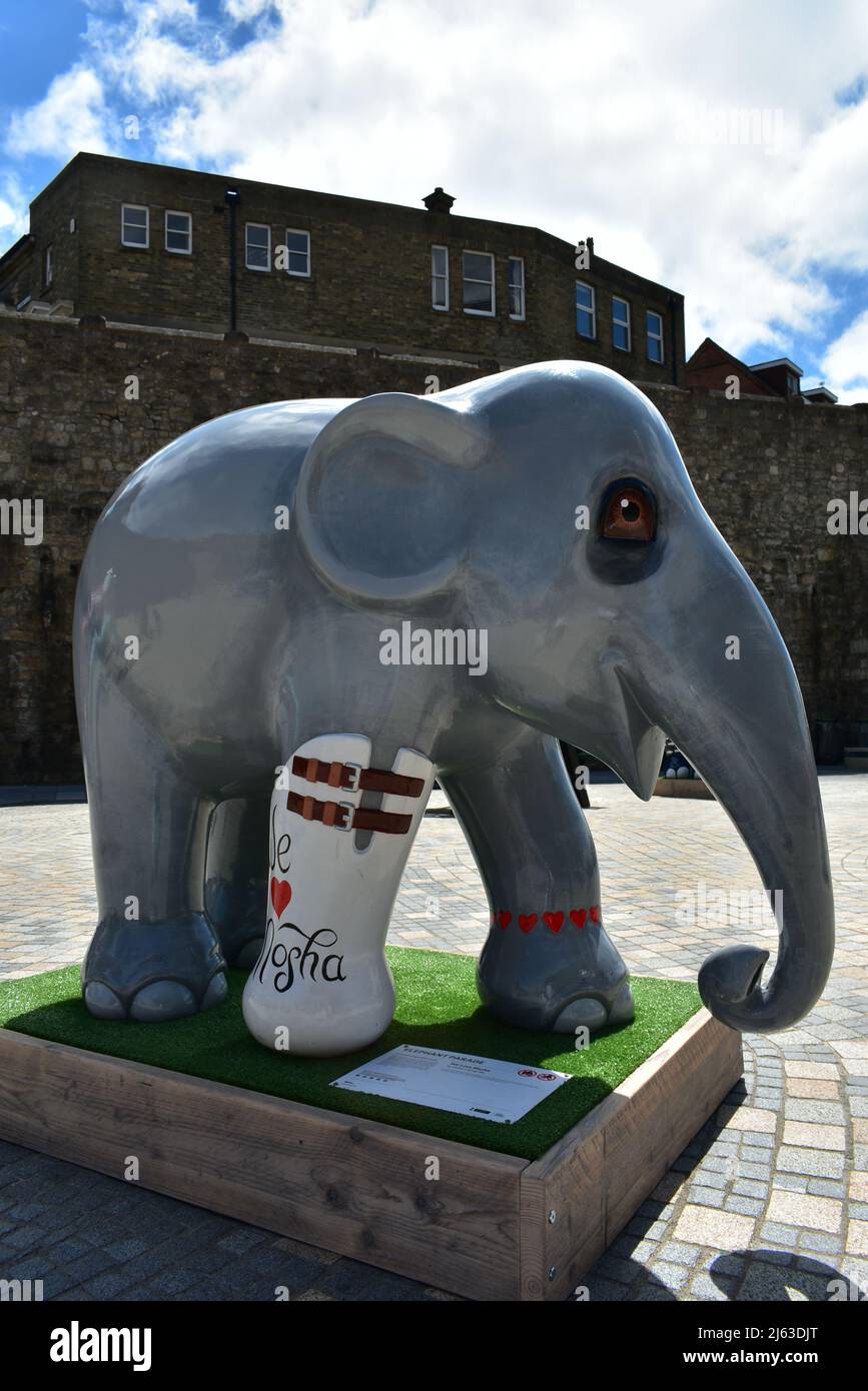 Painted And Decorated Elephants As Part Of The Elephant Parade 2021