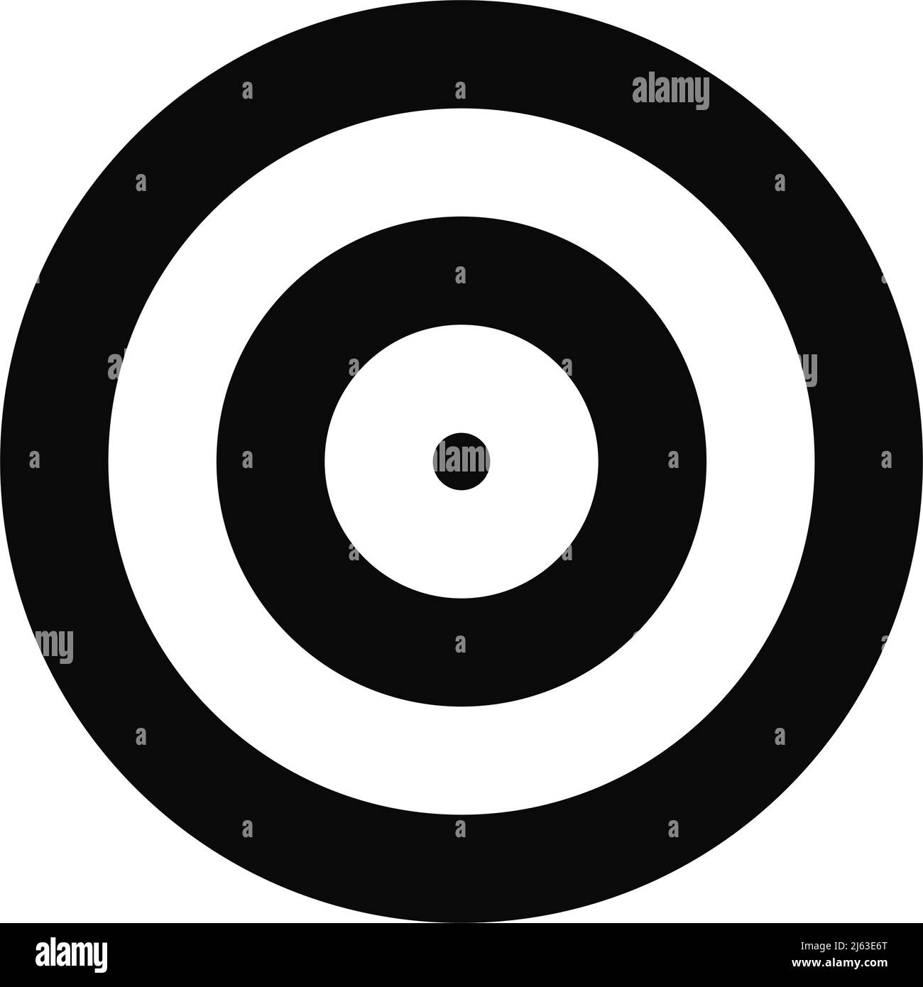 Concentric radial circles, rings design element icon. Stock vector ...
