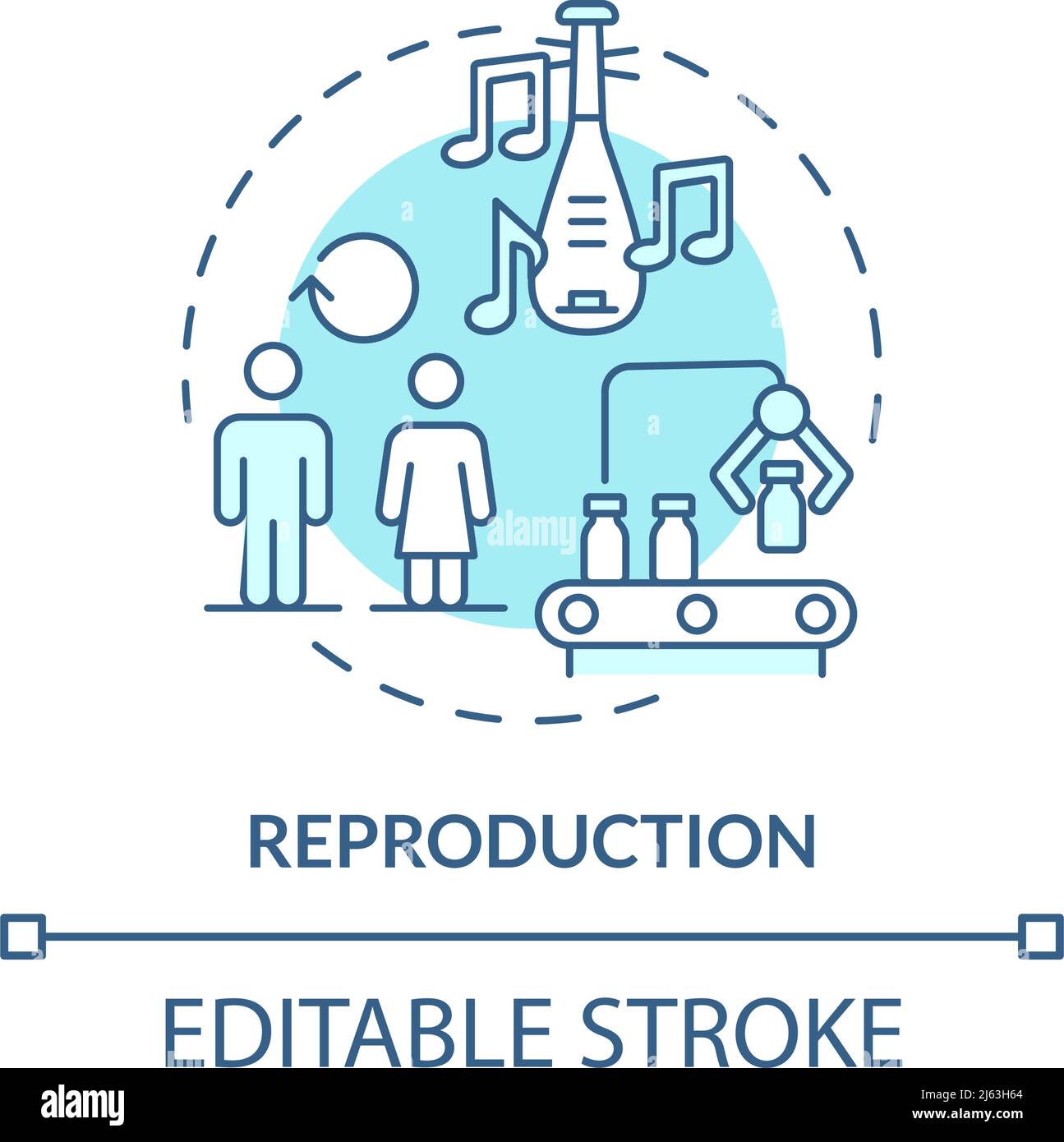 Reproduction turquoise concept icon Stock Vector Image & Art - Alamy