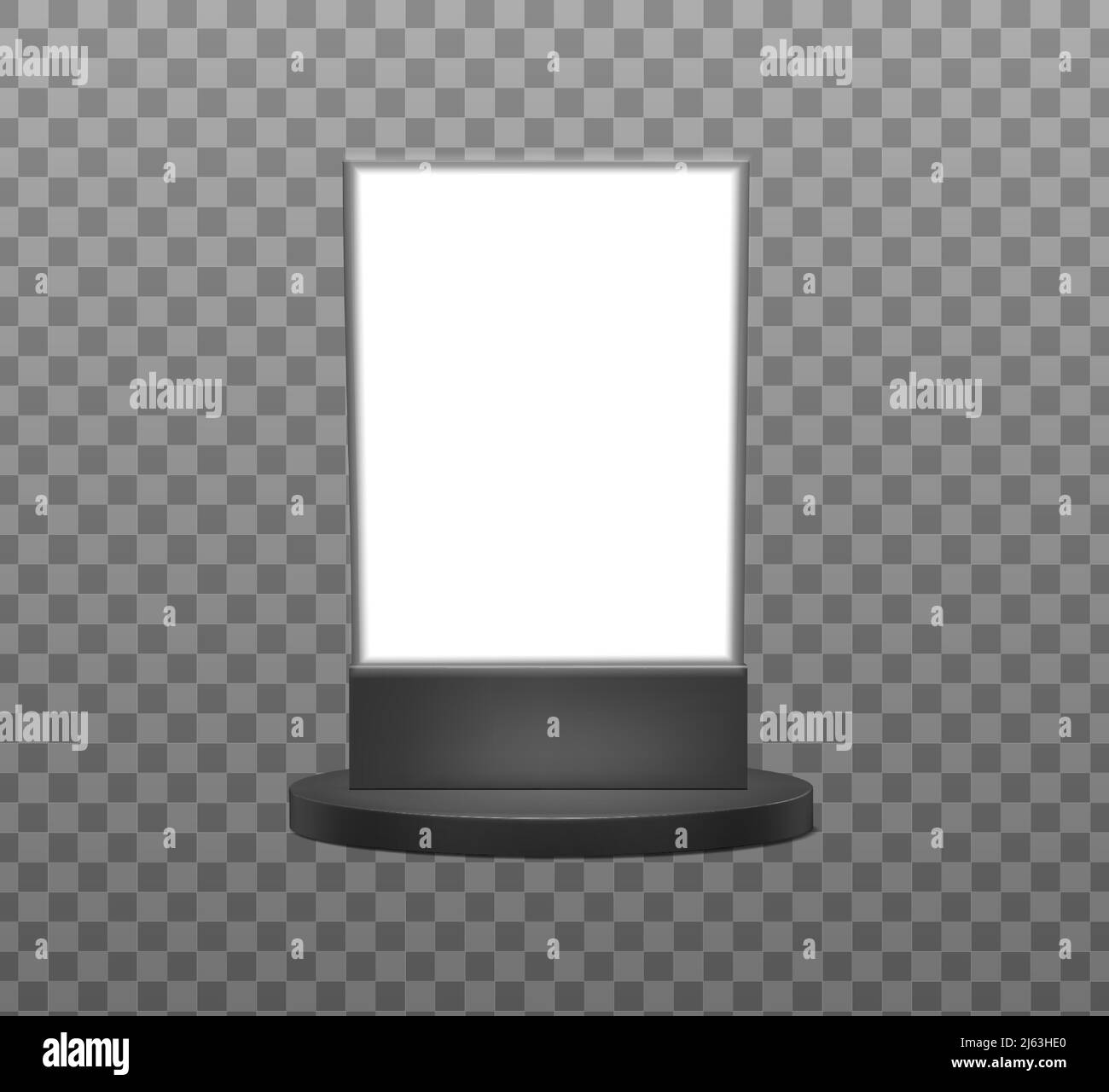 realistic vector icon. Light advertisement stand banner. Isolated Stock