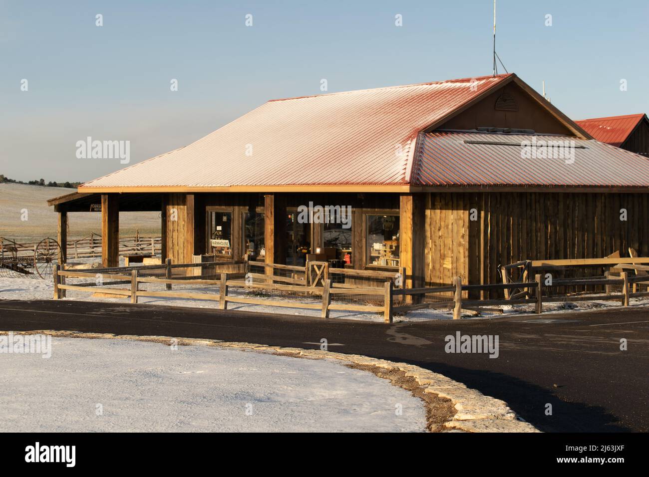 Farmhouse shop at Zion Mountain Ranch, Mount Carmel, Utah USA Stock Photo