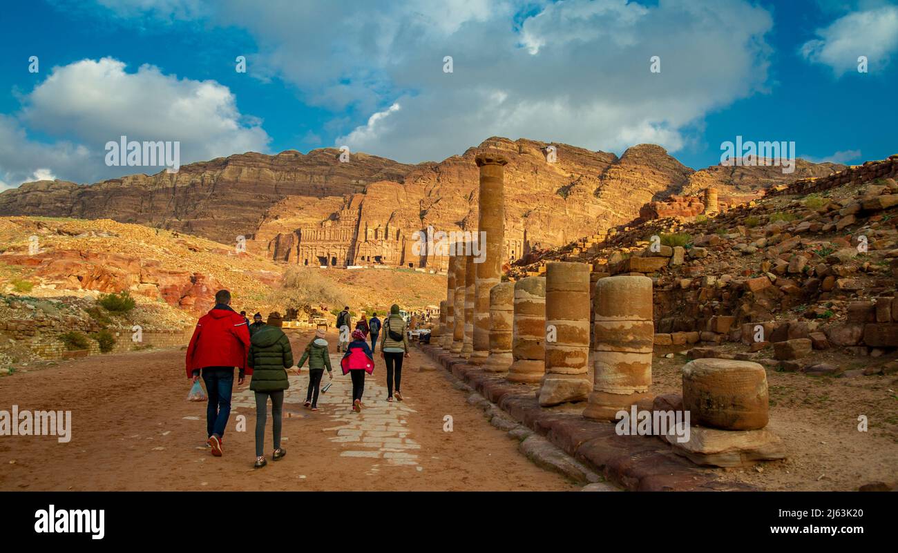 Tourists visiting petra jordan hi-res stock photography and images - Alamy