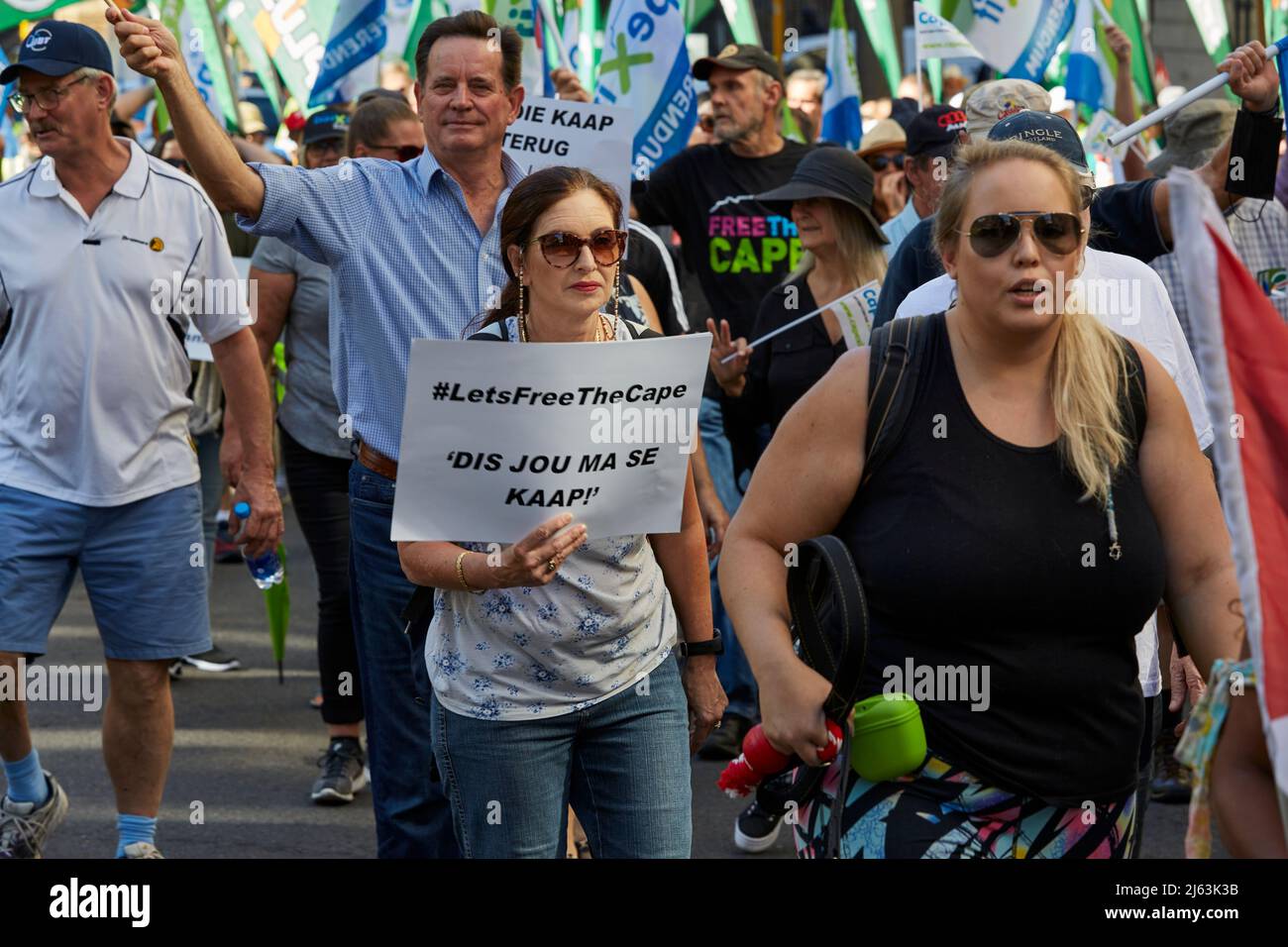 Cape Town, South Africa. 27th Apr, 2022. Cape Town Freedom Day Protest Action for an Independent Cape Province Credit: Mo Bassa/Alamy Live News Stock Photo