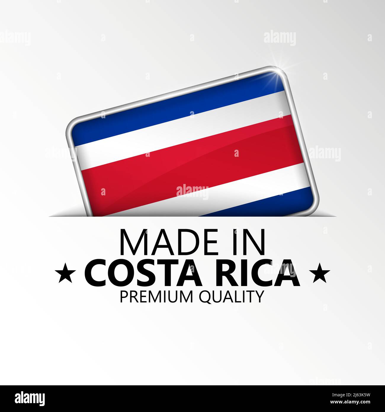 Made in Costarica graphic and label. Element of impact for the use you want to make of it. Stock Vector