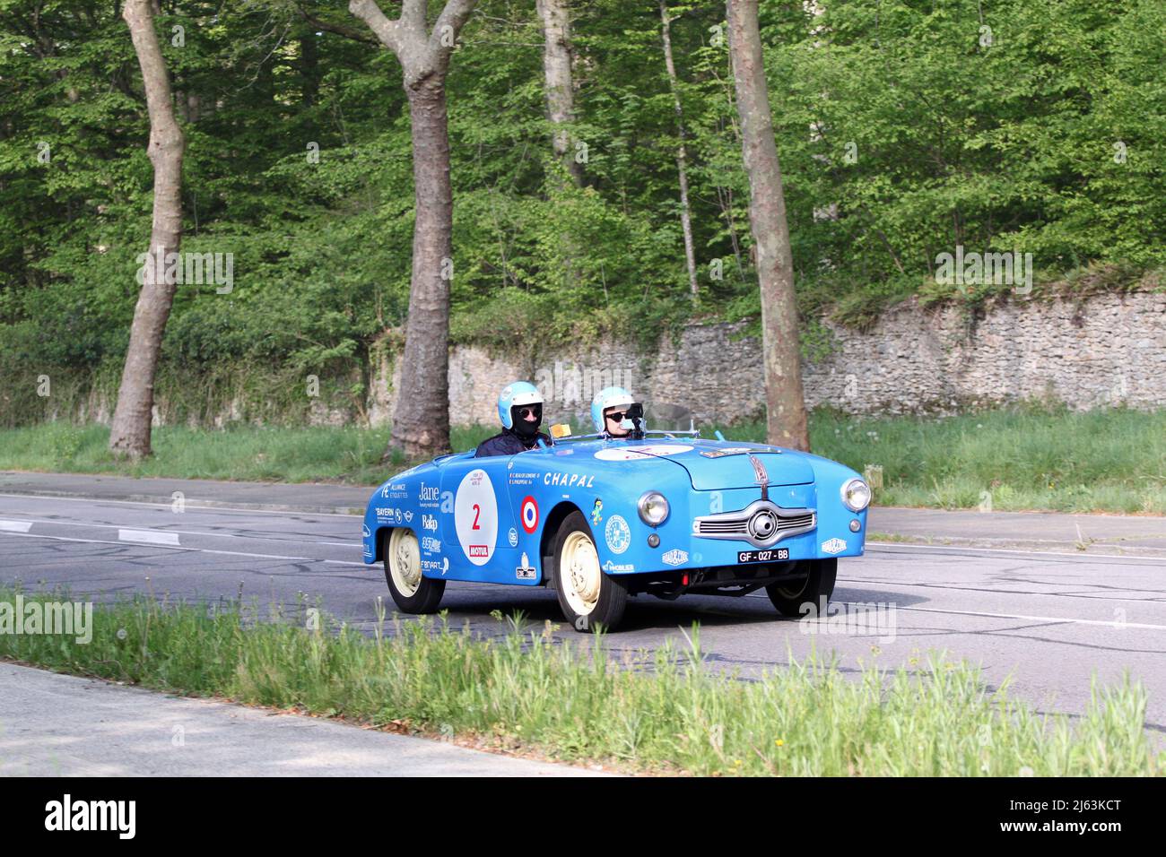 2022 TOUR AUTO - Étape 1 - Chateau de Rambouillet - Panhard Dyna X87 1953 Stock Photo