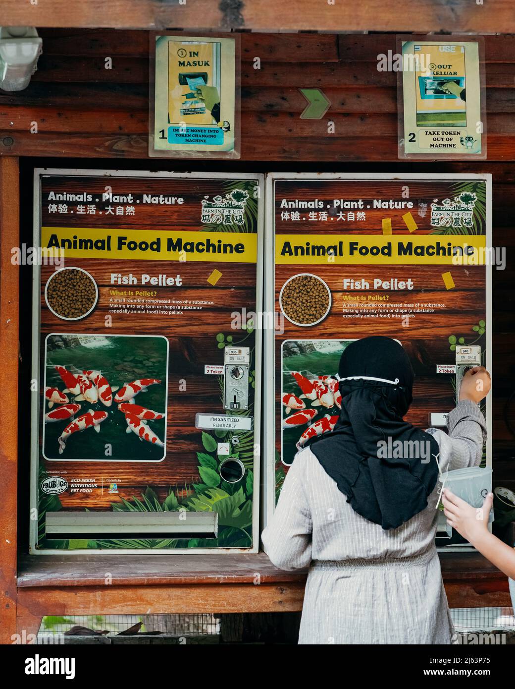 Outdoor fish food vending machine hires stock photography and images