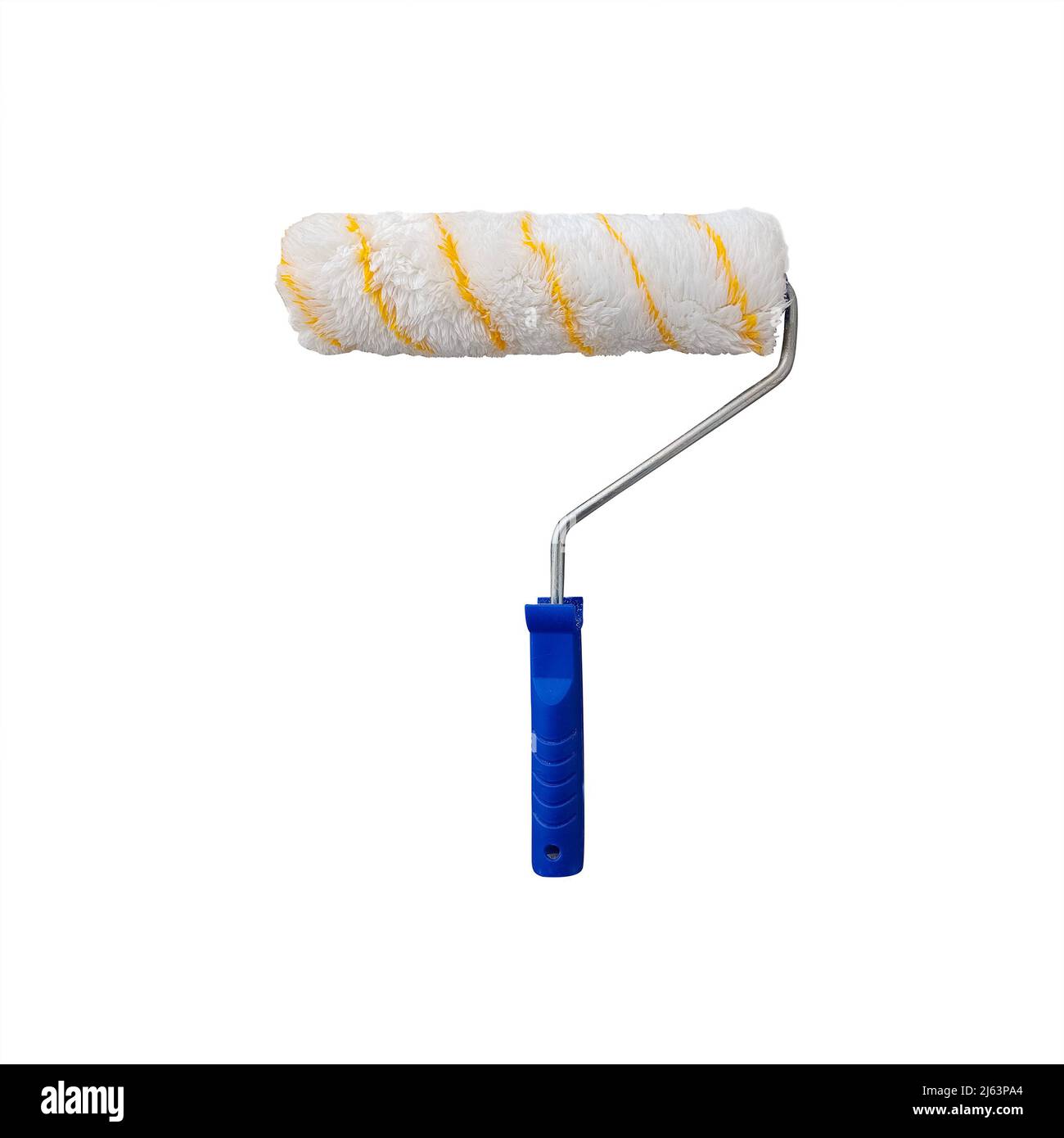 New paint roller isolated on white background.  Stock Photo