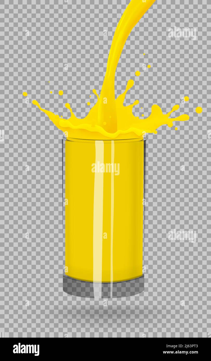 Juice in a mug from blender 3d realistic Vector Image