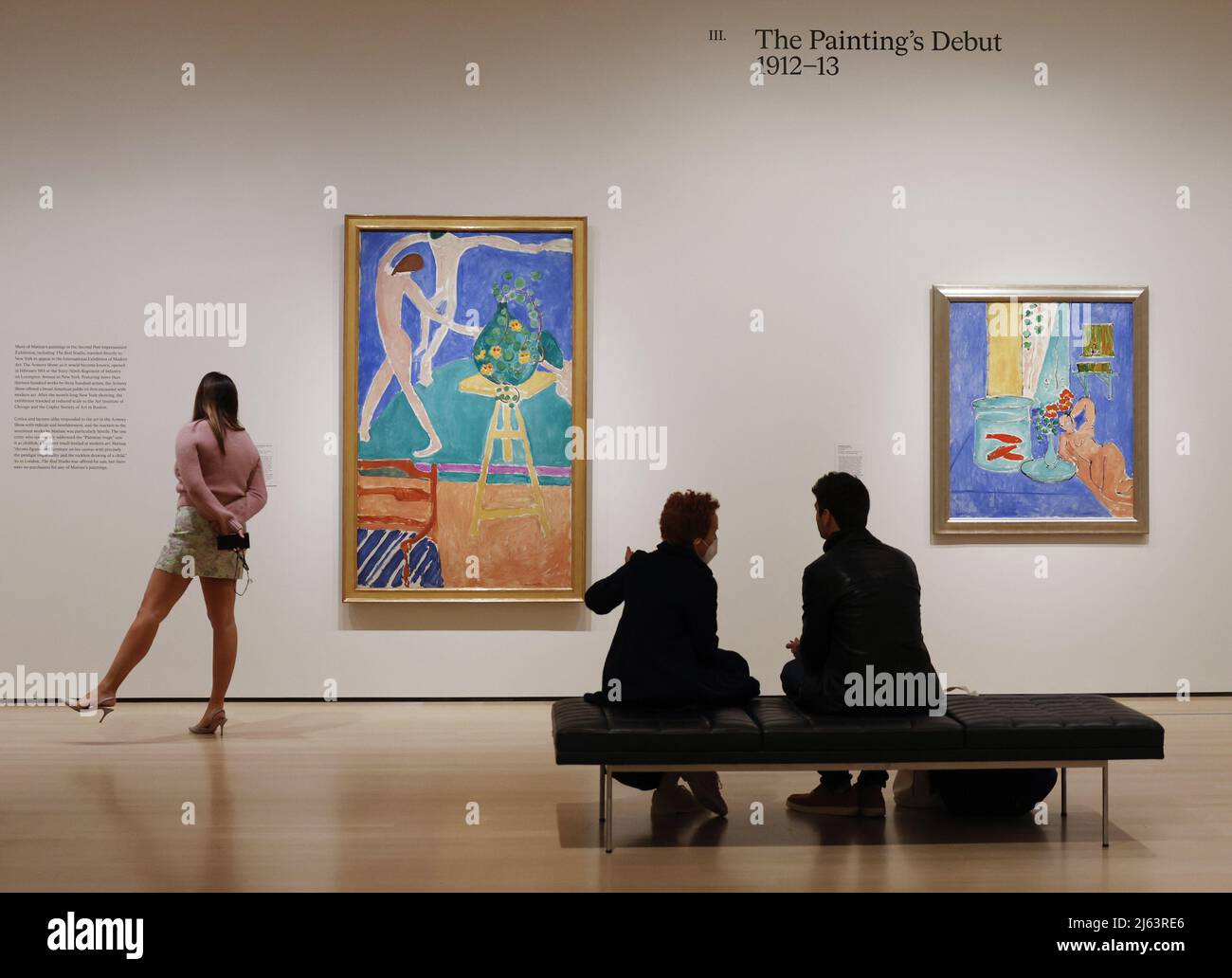 New York, United States. 27th Apr, 2022. Works of art by Henri Matisse ...