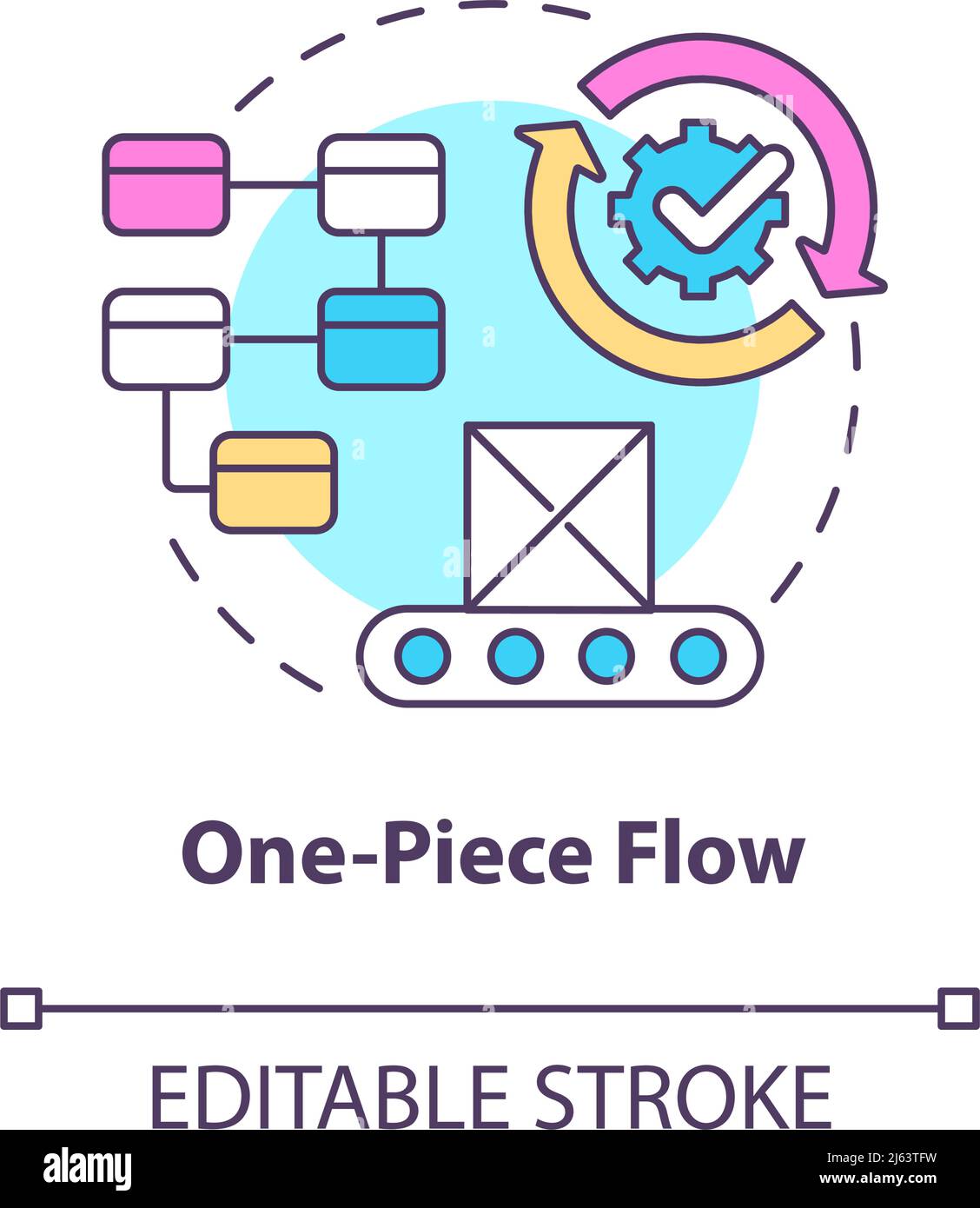 One piece flow concept icon Stock Vector Image & Art Alamy